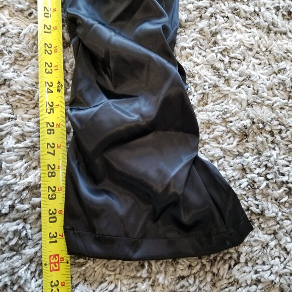 Maniere De Voir Leather Flared Trousers Black High Rise Pants Size 4 - Picture 11 of 11